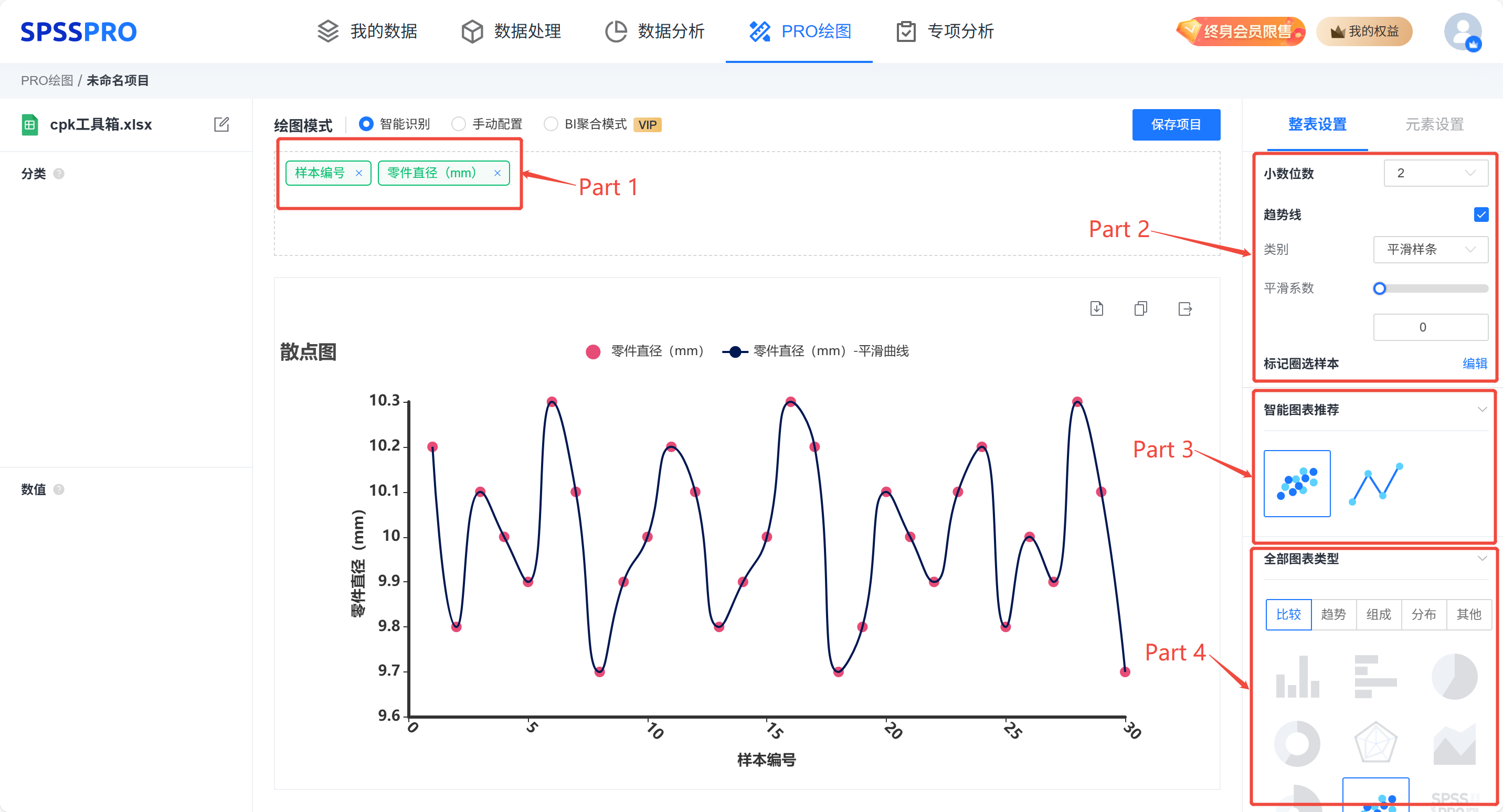 智能识别绘图模块功能分区