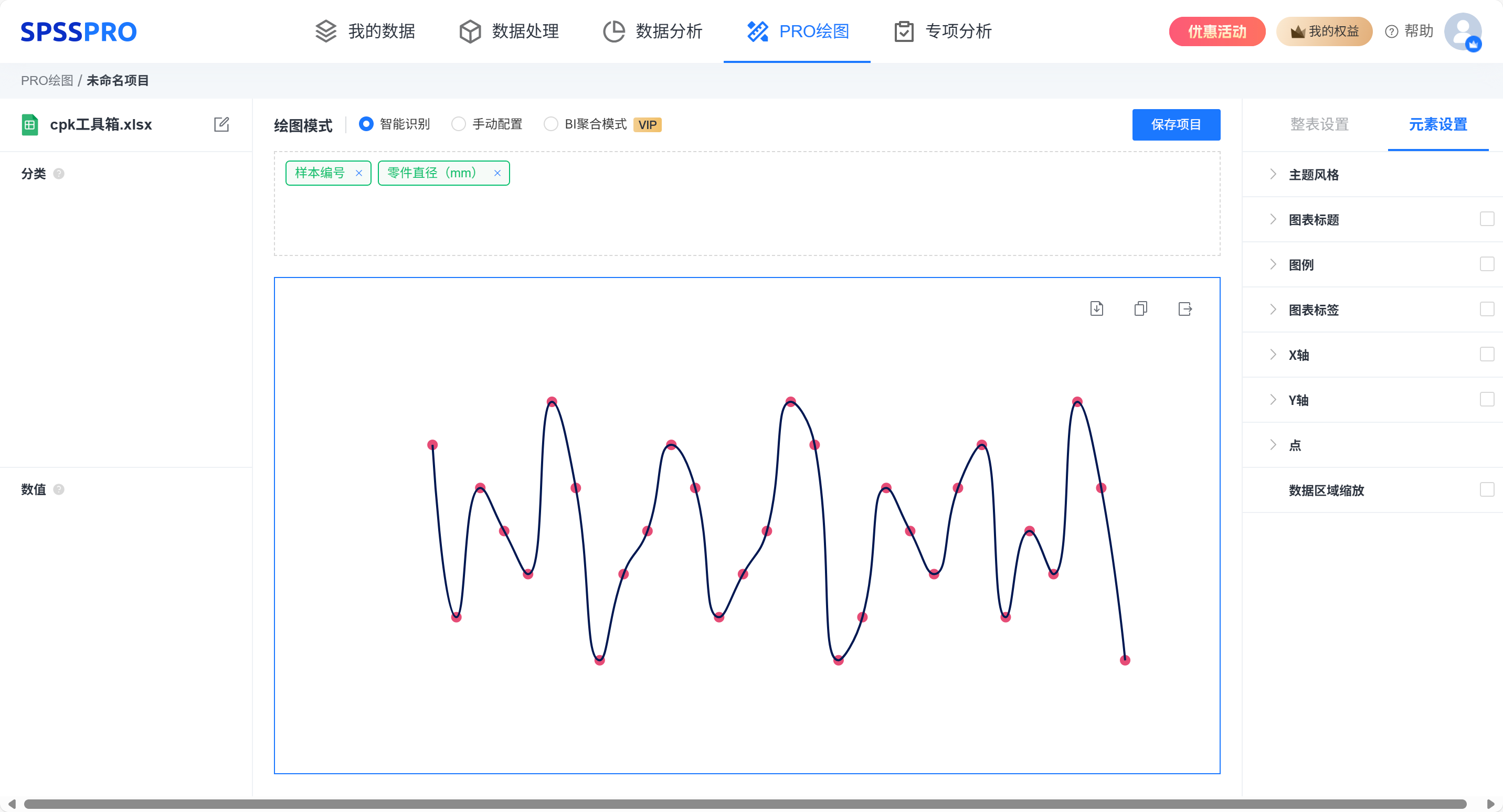 图表元素设置界面