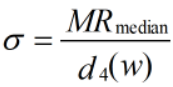 由 MR_median 估计 σ 的公式
